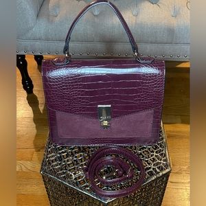 New no tags Aldo burgundy cross bag Embossed faux leather